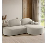 Corner Sofa Parma Pro Ball With Sleeping Function Cream Right Side