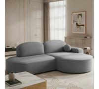 Corner Sofa Parma Pro Ball With Sleeping Function Grey Right Side