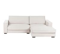 Corner Sofa RENDERS Fabric Light Beige Left Hand
