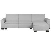 Corner Sofa ROMEDAL Light Grey Fabric Left Hand