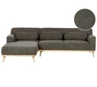 Corner Sofa SIMOS Dark Green Corduroy Right Hand