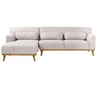 Corner Sofa SIMOS Light Grey Fabric Right Hand