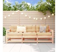 Corner Sofa Unit Brown Solid Pine Wood 62x62x70.5cm Slatted Modular Outdoor