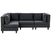 Modular Corner Sofa 4 Seater UNSTAD Right Hand Black Fabric