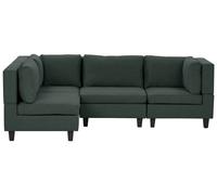 Corner Sofa UNSTAD Dark Green Fabric Right Hand