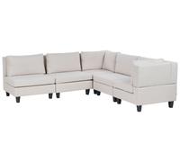 Corner Sofa UNSTAD Light Beige Fabric Left Hand