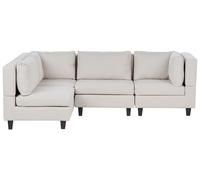 Corner Sofa UNSTAD Light Beige Fabric Right Hand