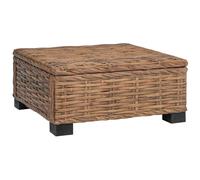 Middle Sofa with Cushions GENDT Natural Rattan Outdoor Seating Indoor vidaXL