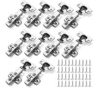 Corner Stop Soft Close Hinges Quiet Hydraulic CLIP-ON Plate for Easy Installation Pack of 10