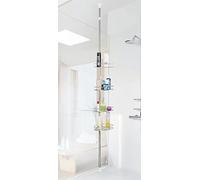 Corner Telescopic Bathroom Shower Caddy, Stainless Steel Adjustable Bathroom Shelves Storage Shelf Unit with 4 Trays
