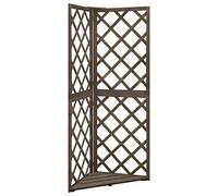 Corner Trellis Grey Solid Fir Wood 50 x 50 x 145 cm Sturdy Trellis for Roses, Ivy, Clematis and Climbing Plants, Garden Decoration for Balcony, Patio, Garden and Arbour