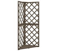 Corner Trellis Grey Solid Fir Wood 50x50x145 cm Sturdy Corner Plant Support Yard