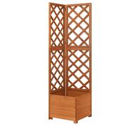 Corner Trellis Planter Outdoor Climbing Plant Flower Box Solid Fir Wood vidaXL