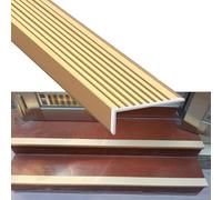 Corner Trim, Stair Edge Nosing Strip L Shape Aluminum Alloy Self Adhesive 3 Inch Protector Trim Multicolor Multiple Sizes(Gold,L 150cm (59"))