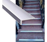 Corner Trim, Stair Edge Nosing Strip L Shape Aluminum Alloy Self Adhesive 3 Inch Protector Trim Multicolor Multiple Sizes(Silver,L 150cm (59"))