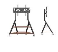 Corner TV Stand For 40-80 Inch TVs, Small Spaces Floor TV Stand Rolling TV Cart For LCD/LED Flat Curved Screens(Grey)