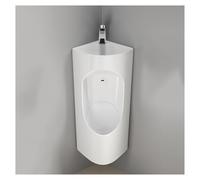 Corner Urinal for Men with Washbasin Smart Sensor Touchless Ceramic Wall Mounted Urinal Space-Saving Two-in-One Small Men’s Urinals with Faucet for Home Commercial Use