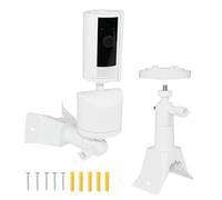 Corner Wall Mount Bracket Compatible with Ring Pan-Tilt Indoor Cam, 360 Degree Adjustable Mounting Holder, with 1/4 Screw Easy to Install (White, 1 Pack)