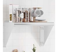 (50 x 30 x 31 cm) vidaXL Wall Shelf Floating Shelf Wall Storage Shelf Silver Stainless Steel