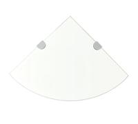 Corner Wall Shelf 2-Pack Clear Tempered Glass 8mm 25x25cm Floating SpaceSaver