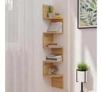 Corner Wall Shelf Sonoma Oak 19x19x123cm Engineered Wood Rounded Shelves forHome