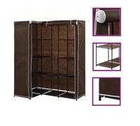 Corner Wardrobe Brown Closet Clothes Storage Organiser Cabinet Shelves vidaXL