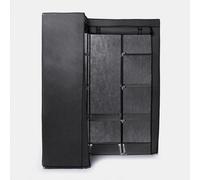 Corner Wardrobe Fabric Clothing Hanging Rail Bedroom Organiser 2 Door Home Decor