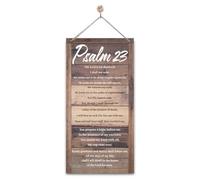 corner wind Christian Decor, Bible Verse Psalms 23 Hanging Sign, Decorative Wall Plaque, Rustic Door Sign, Inspirational Wood Wall Signs, Religion Wall Decor Art, Farmhouse Home Decor, Christian Gift
