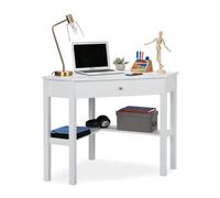 Corner work desk Space-Saving Workstation Triangular MDF Compact Corner Desk