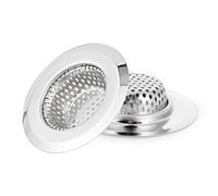 CORNERJOY 2PCS Bathtub Drain Strainer Cover - 2.84 inch Stainless Steel Shower Drain Hair Catcher
