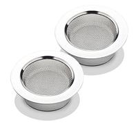 CORNERJOY 2PCS Kitchen Sink Strainer-Stainless Steel Mesh Drain Strainer,Large Wide Rim 4.5" Diameter