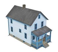 Cornerstone Walthers 933-3786 HO Scale Model Story Frame House Kit, 1/16" 12.7 X 6.3 X 10.3cm 1:87, Black, 574 Liter