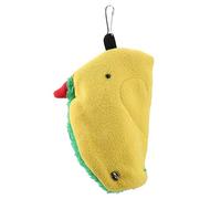Cornesty Bird Plush Hammock Cage Happy Tent Bed Hanging Cave Toy for Pet Yellow 2-Piece Set