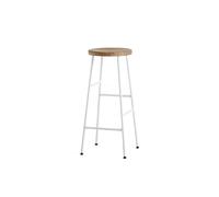 Cornet Bar Stool H75 Cream White/ Oiled Oak