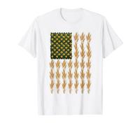 Cornfield Stars American Pride Design for Corn Farmers Value Graphic T-Shirt, Men, White, L