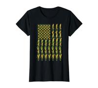 Cornfield Stars American Pride Design for Corn Farmers Value Graphic T-Shirt, Women, Black, L