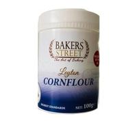 Cornflour 100g by Bakers Street - Pure Corn Starch Powder for Cooking, Baking, Frying,Gluten-Free Thickener for Soups, Sauces, Gravies, Puddings, Crispy Coating, Desserts