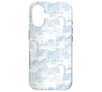 Cornflower Blue New York Toile, I Love NYC, Central Park Case for iPhone 17