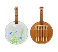 Cornflower flowers in the sun Black Printed golf tee storage bag - portable design, easy to organize tee, Brown, One Size