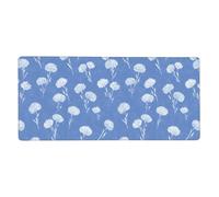 Cornflower Speckle Resist Print Mouse Pad Large Mouse Pad for Desk, Non-Slip Gaming Mousepad 16x35.5in