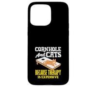 Cornhole And Cats Cornhole Lover Therapy Case for iPhone 15 Pro Max