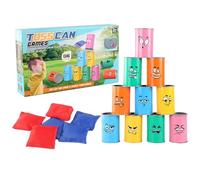 Cornhole Bean Bag Toss - 6.5x6.2cm Folding Wooden Boards, 8 Canvas Bags, Portable Carry Bag, Outdoor Lawn Game Set | Activities Interactive Funny Toy Easy Setup for Backyard, Beach, Picnic Kids, Adult