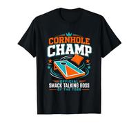 Cornhole Champ Official Smack Talking Boss Value Graphic T-Shirt, Men, Black, S