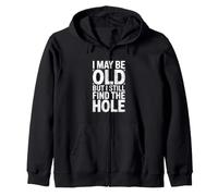 Cornhole Champion I May Be Old But I Still Find The Hole Zip Hoodie