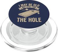 Cornhole Dad Funny I May Be Old But I Still Find The Hole PopSockets PopGrip for MagSafe