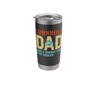 Cornhole Dad Like A Normal Dad Just Cooler Stainless Steel Insulated Tumbler