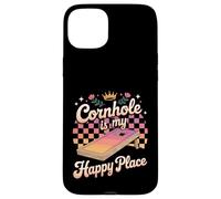 Cornhole Is My Happy Place Fun Board Case for iPhone 15 Plus