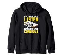 Cornhole Lover Listen Talk About Cornhole Zip Hoodie