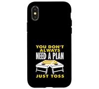 Cornhole Lover Need a Plan Just Toss Fun Case for iPhone X/XS