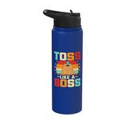 Cornhole Player Bean Bag Toss Like A Boss Funny Cornhole Stainless Steel Insulated Water Bottle